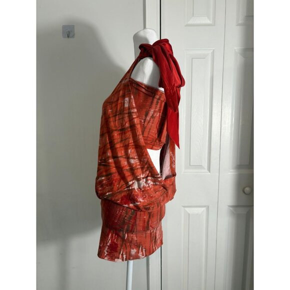 Silvia Tcherassi red Abstract Draped Dress – Made in Colombia - Picture 3 of 10